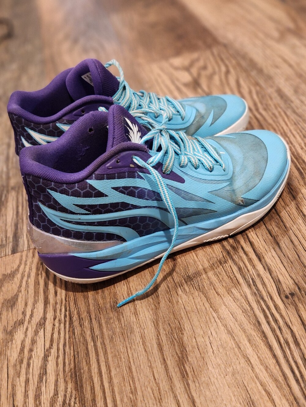 PUMA MB.01 LaMelo Ball Blue Purple Basketball Sneakers MENS SIZE 8
